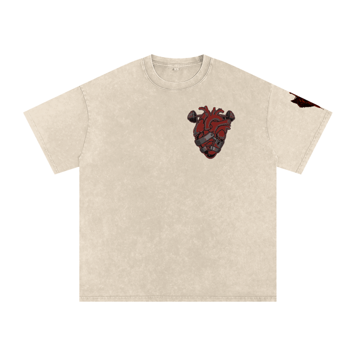 Snow Washed Oversized Cotton T-Shirt
