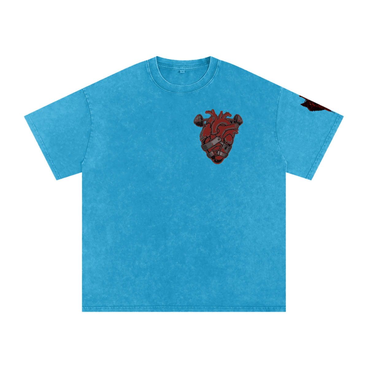 Snow Washed Oversized Cotton T-Shirt