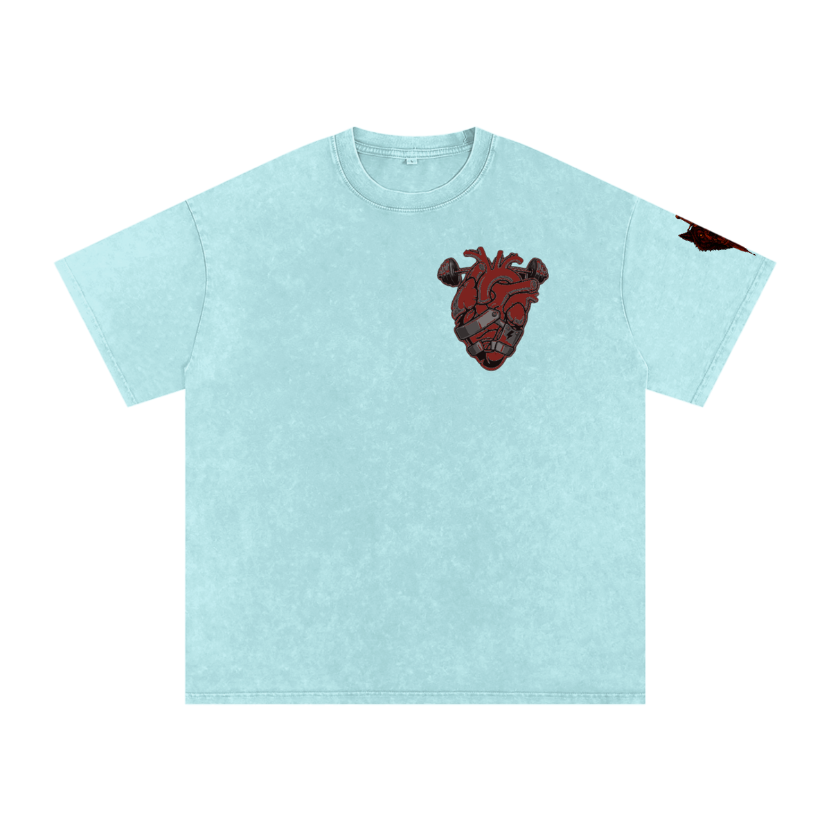 Snow Washed Oversized Cotton T-Shirt