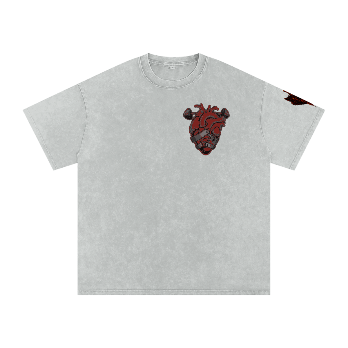Snow Washed Oversized Cotton T-Shirt