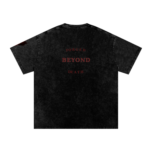Snow Washed Oversized Cotton T-Shirt