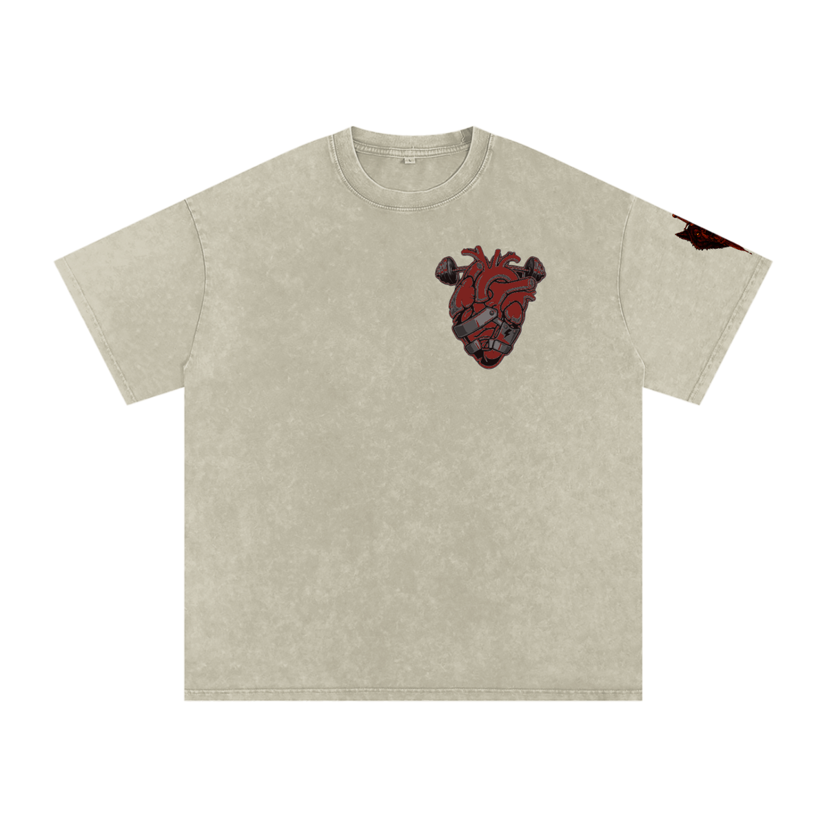 Snow Washed Oversized Cotton T-Shirt