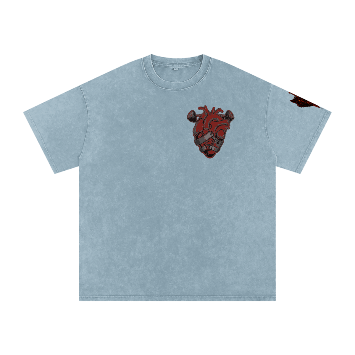 Snow Washed Oversized Cotton T-Shirt