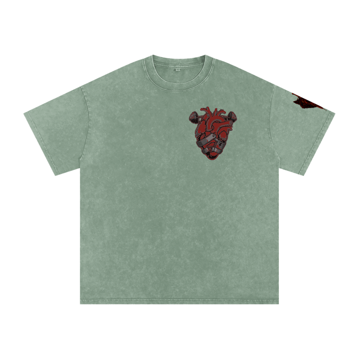Snow Washed Oversized Cotton T-Shirt